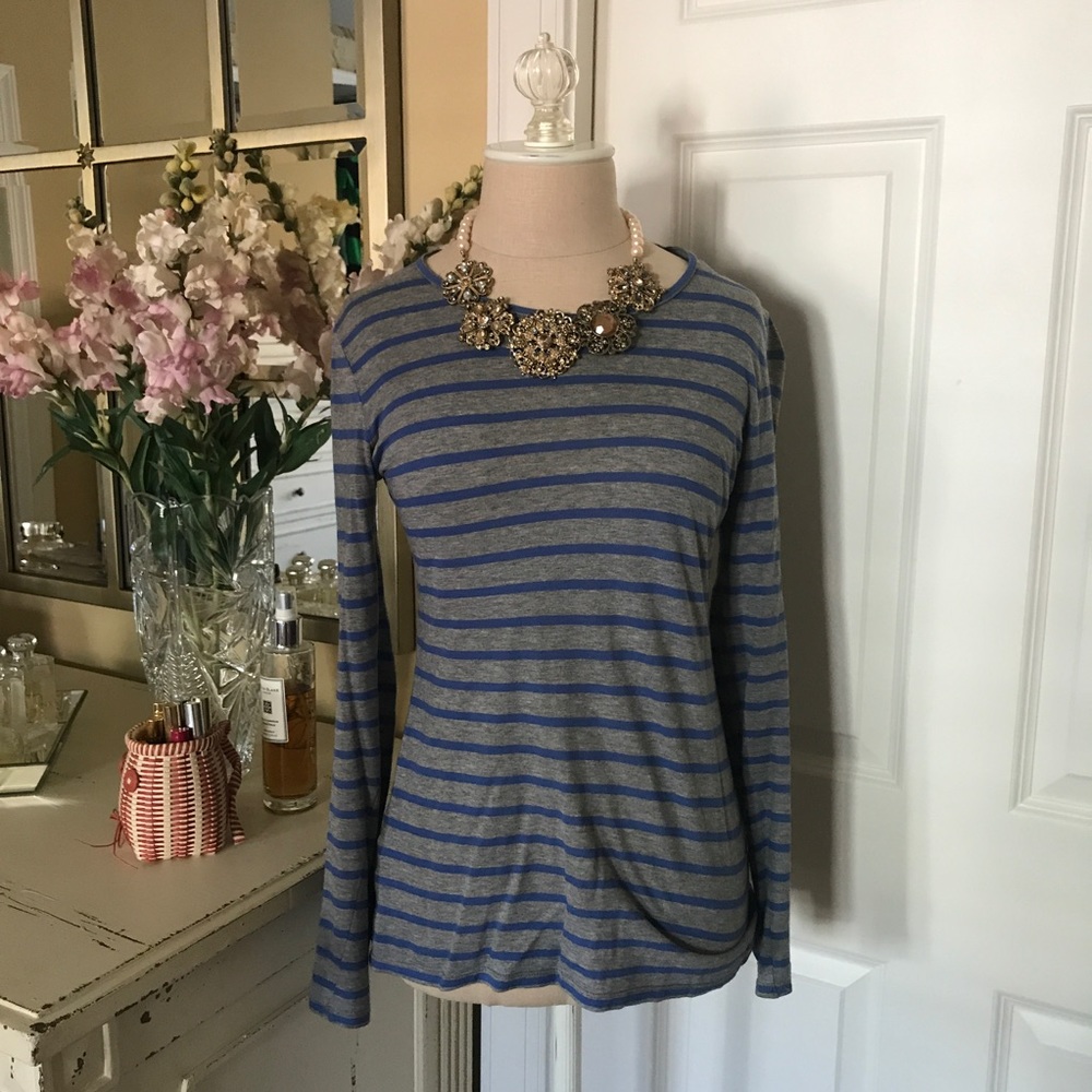 [Ann Taylor] Striped Long Sleeved Tee
